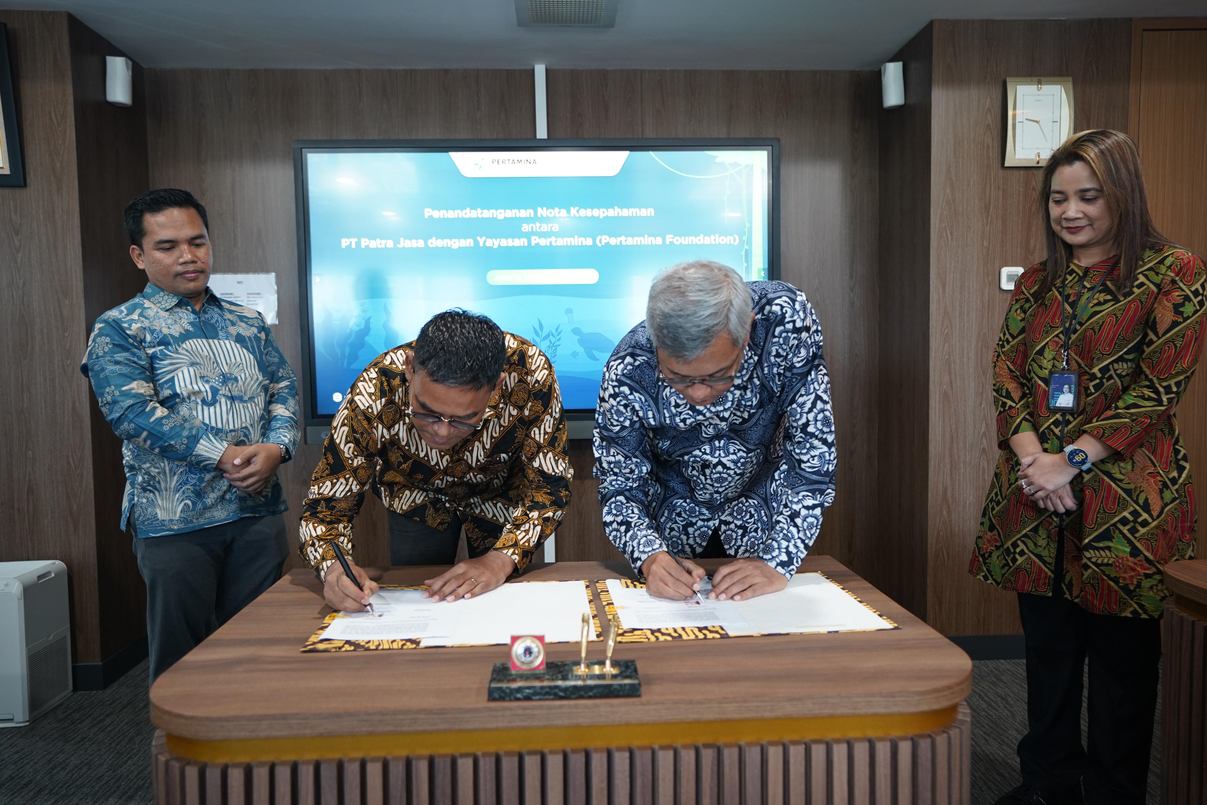  PT Patra Jasa menjalin kerja sama dengan CSR PT Pertamina (Persero) melalui Pertamina Foundation