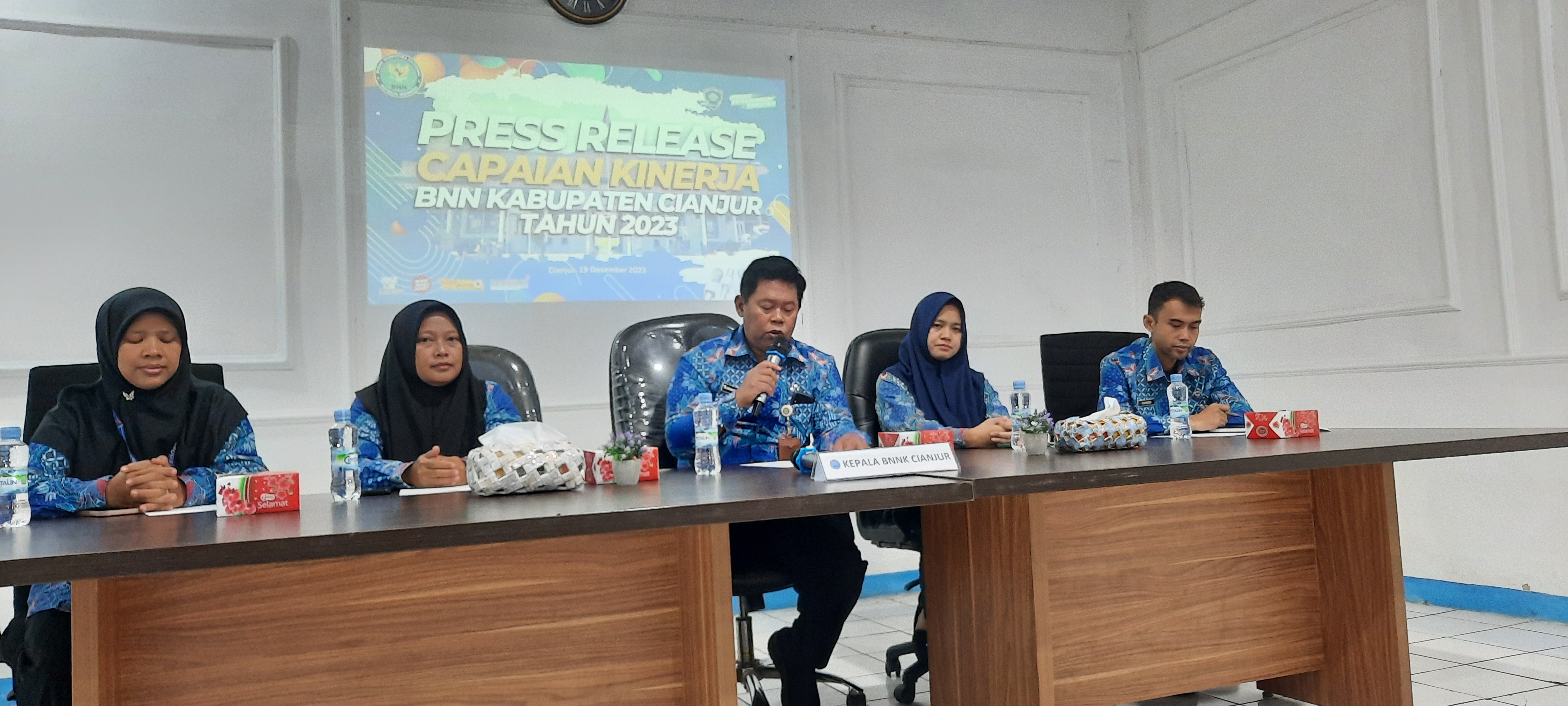 Badan Narkotika Nasional Kabupaten Cianjur menyampaikan kinerjanya selama 2023