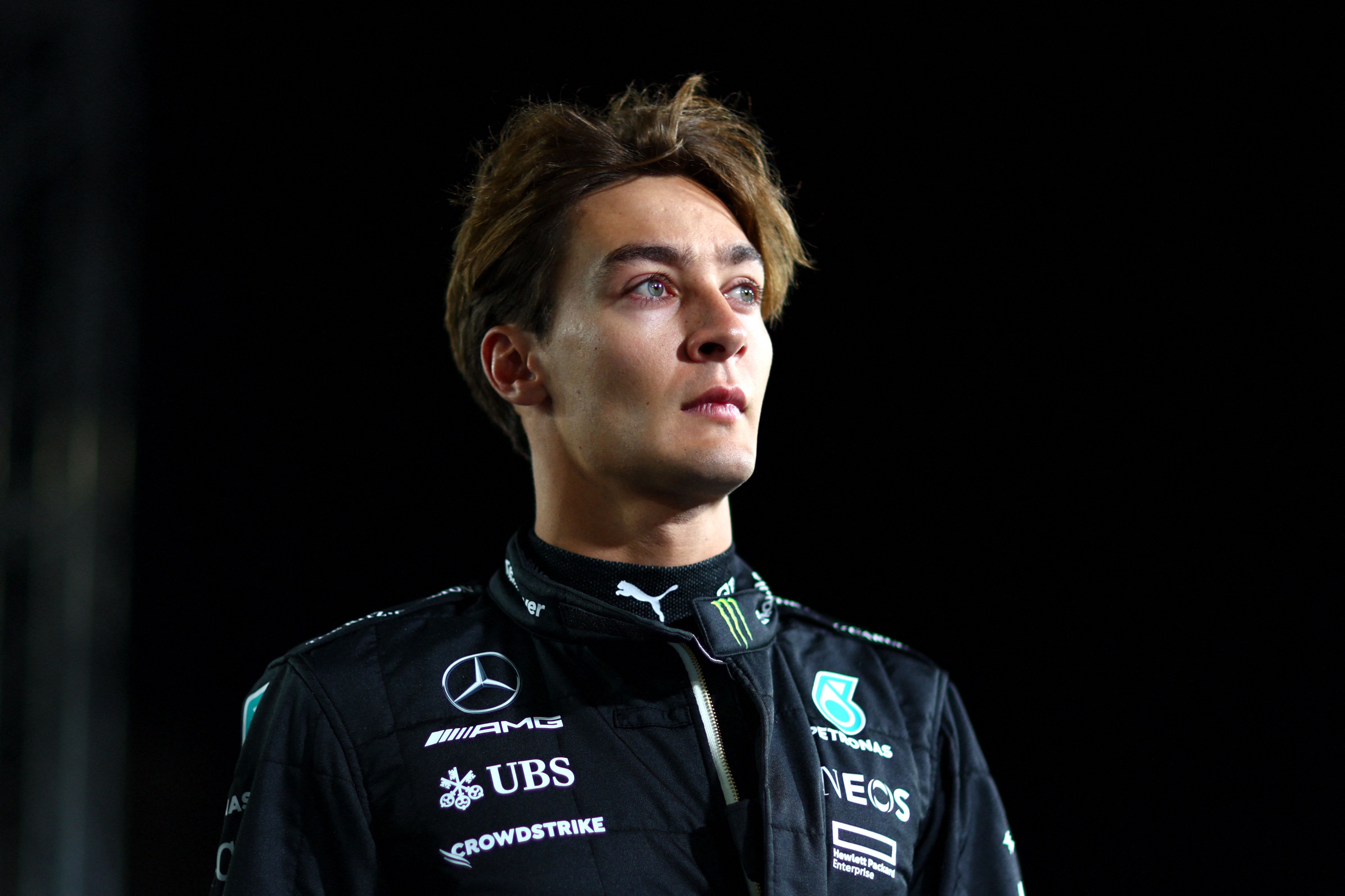 Pembalap Mercedes George Russell.