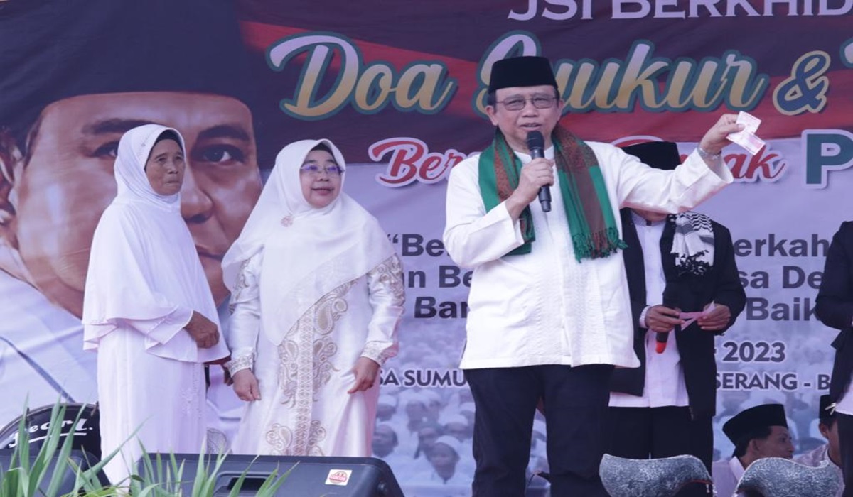 Pendiri sekaligus ketua dewan penasihat JSI Prof Marzuki Alie di acara Doa Syukur & Dzikir Akhir Tahun 2023.