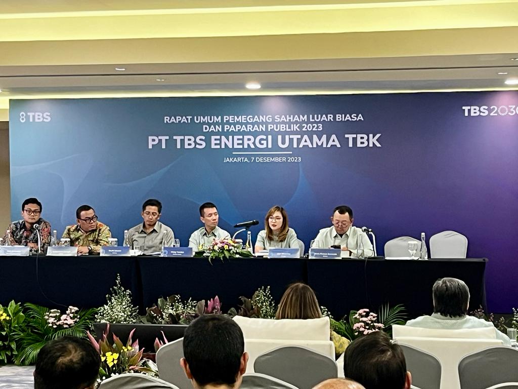 PT TBS Energi Utama Tbk (TOBA) telah mengadakan Paparan Publik Tahun 2023 di Jakarta, Kamis (7/12).