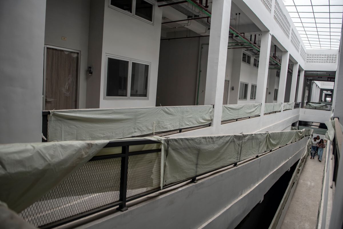 Kondisi Kampung Susun Bayam yang belum dibuka untuk umum.