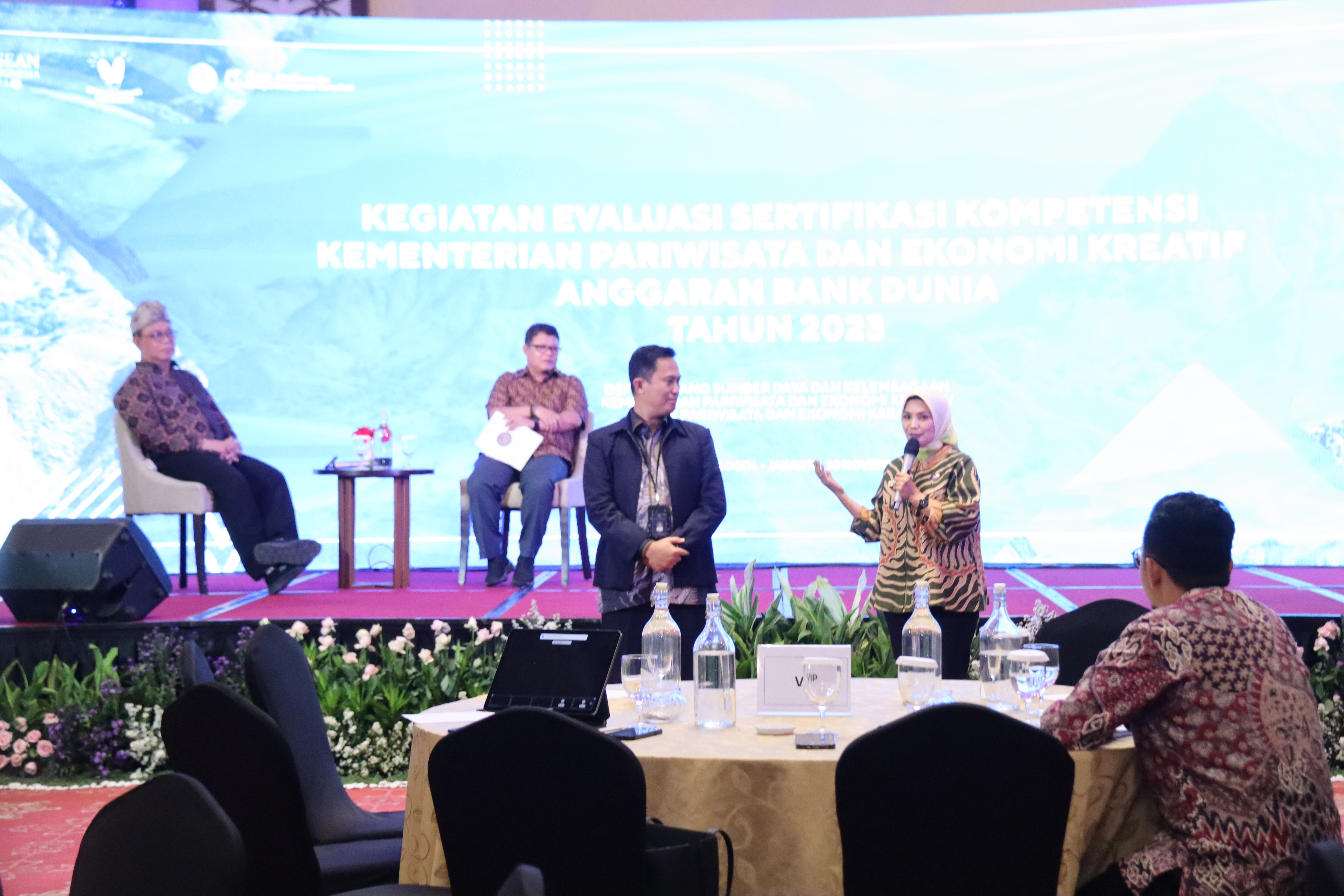 Acara Evaluasi Program Certification of Tourism Human Resources diselenggarakan di Jakarta, Kamis (30/11).