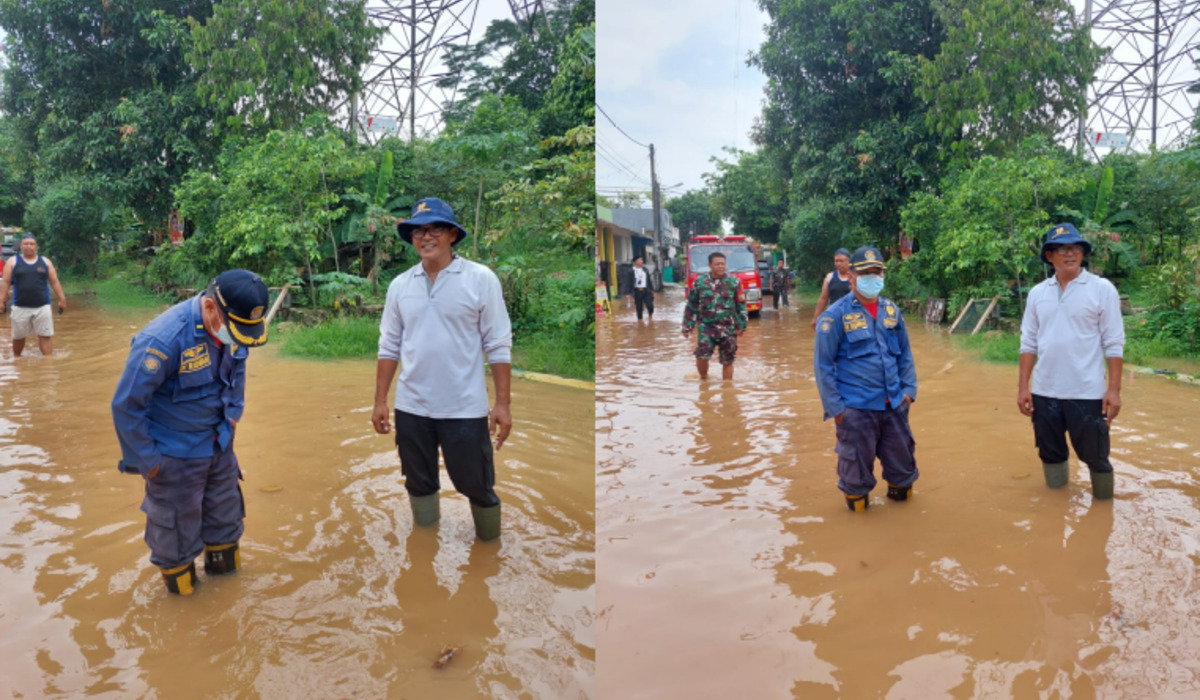 Banjir di beberapa titik Kota Depok belum juga reda pada Jumat, 1 Desember 2023.