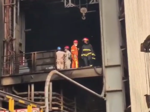 Ledakan tungku nikel di Morowali.