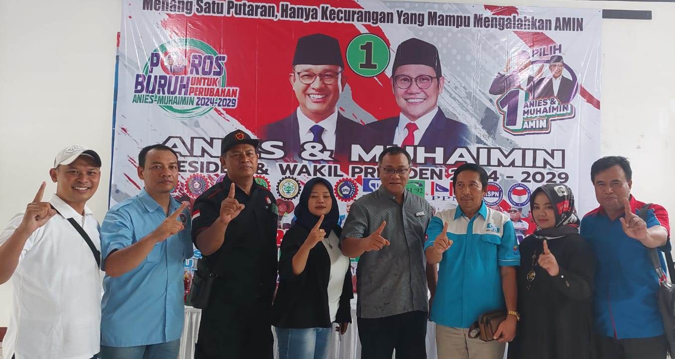 Poros Buruh untuk Perubahan Solo siap mendukung dana dan memperjuangkan pasangan AMIN untuk menjadi Presiden dan Wapres RI 2024-2029.