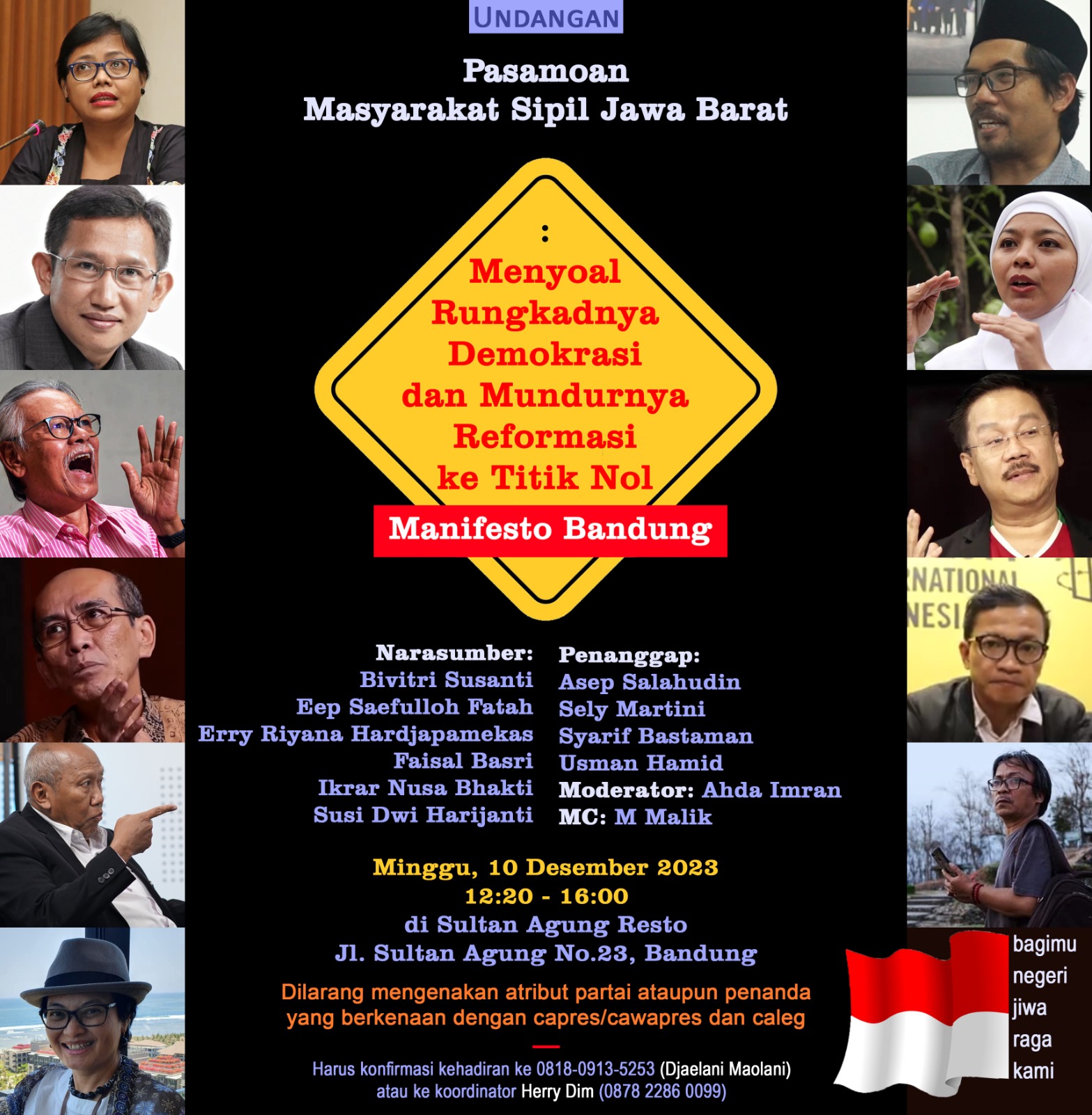 Sejumlah tokoh menghadiri Manifesto Bandung