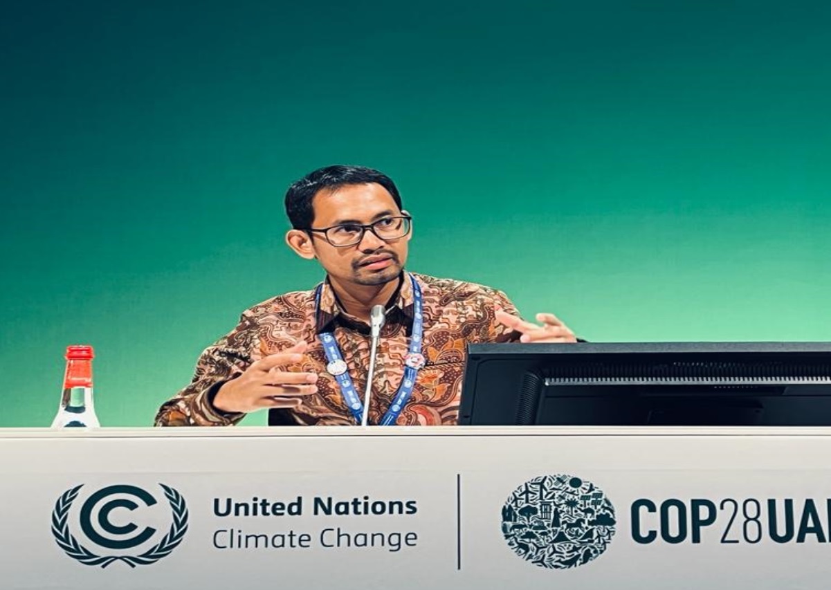 Budy Sugandi, Ketua Umum Indonesian Council of Youth Development (ICYD) berbicara di COP-28 Dubai. 