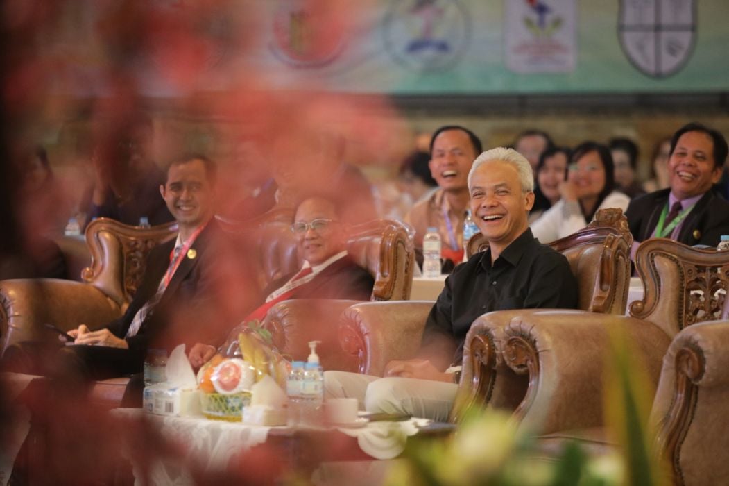 Pasangan calon presiden dan wakil presiden nomor urut 3 Ganjar Pranowo - Mahfud MD