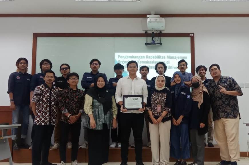 Peserta diskusi dan pelatihan Pengembangan Kapabilitas Organisasi Kemahasiswaan yang diselenggarakan FTUP, di Kampus UP, Jakarta.