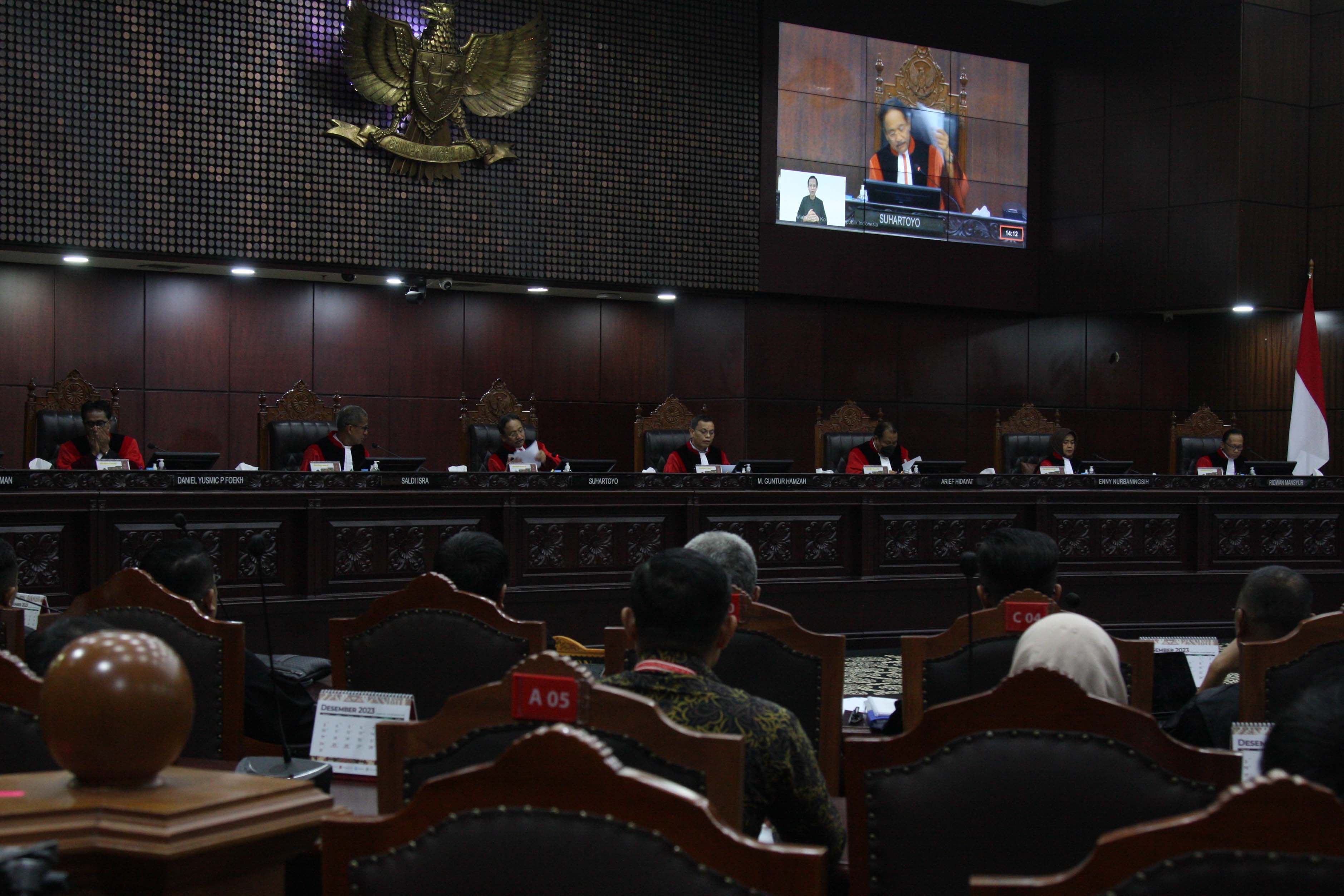 Sidang pengucapan putusan MK
