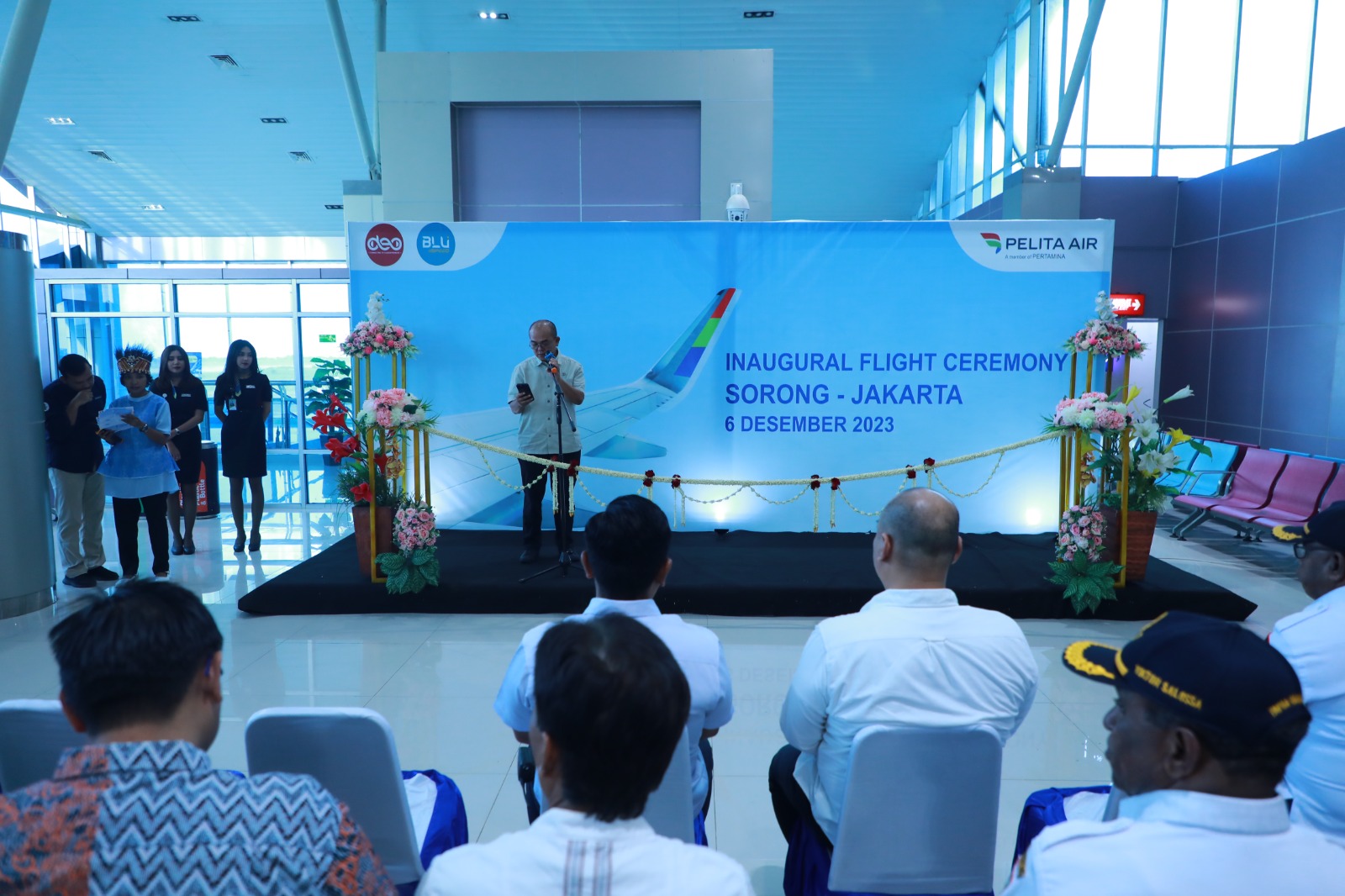 Seremoni peluncuran rute ke-10 Pelita Air