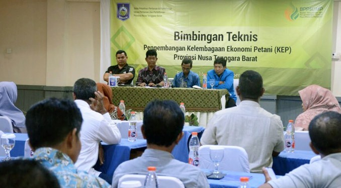 Bimbingan Teknis Kelembagaan Ekonomi Petani (KEP) dihadiri 60 peserta di Lombok Barat.