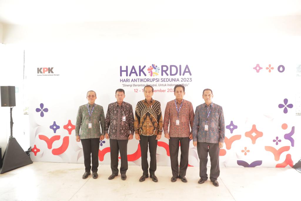 Peringatan Hari Anti Korupsi Sedunia 2023 yang diselenggarakan KPK dan turut dihadiri Presiden Jokowi di Jakarta. 