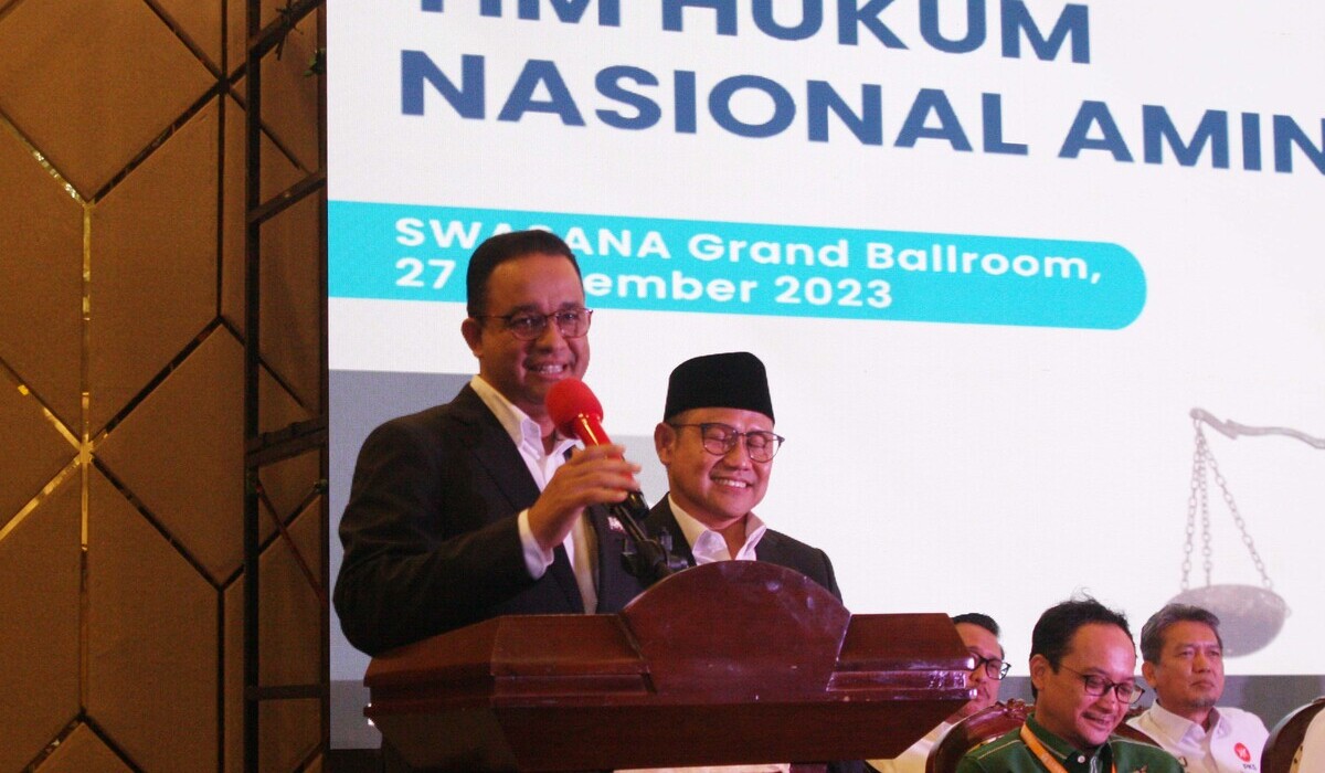 Pasangan capres dan cawapres Anies Baswedan (kiri) dan Muhaimin Iskandar.