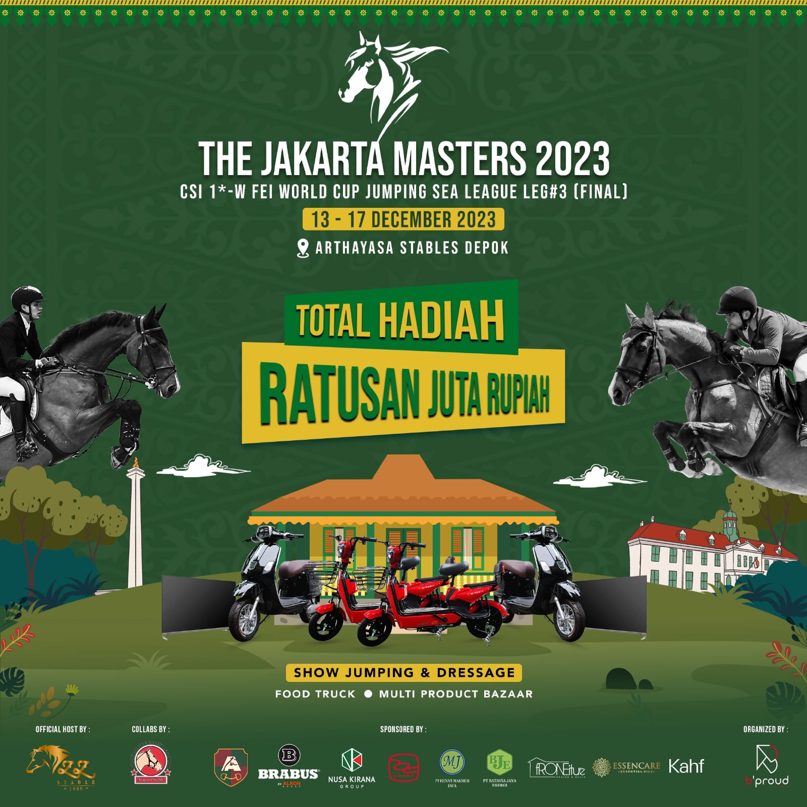 Peserta ajang olahraga berkuda (equestrian) The Jakarta Masters 2023 diprediksi ramai peminat