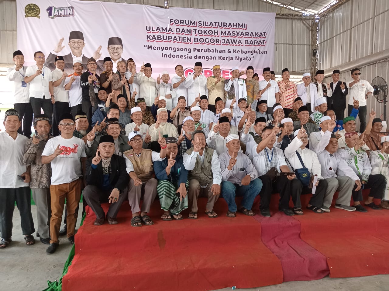 Forum Silaturahmi Ulama dan Tokoh Masyarakat Kabupaten Bogor di Bogor, Jawa Barat, Sabtu (16/12/2023),