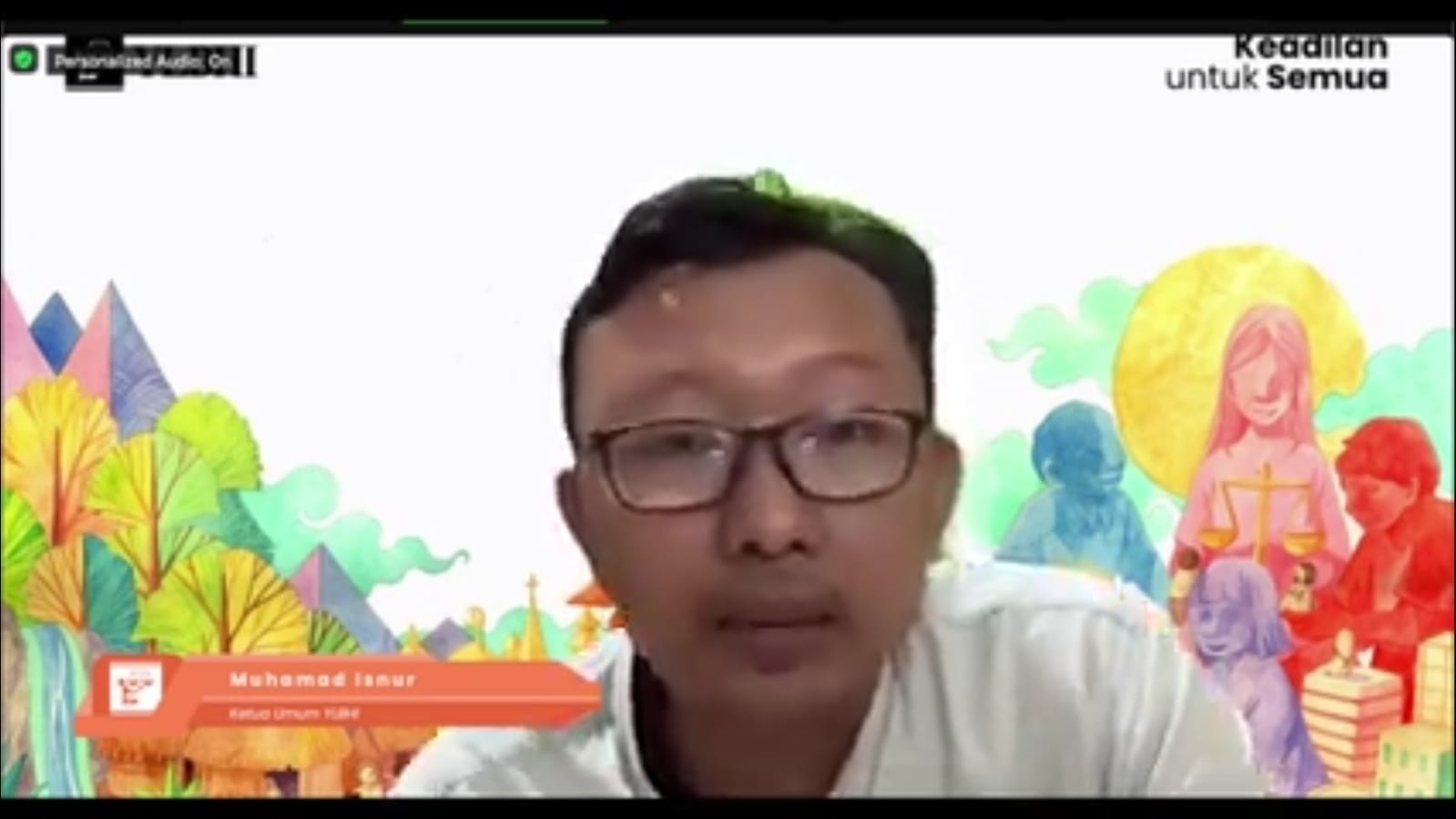 Ketua YLBHI Muhammad Isnur dalam diskusi daring