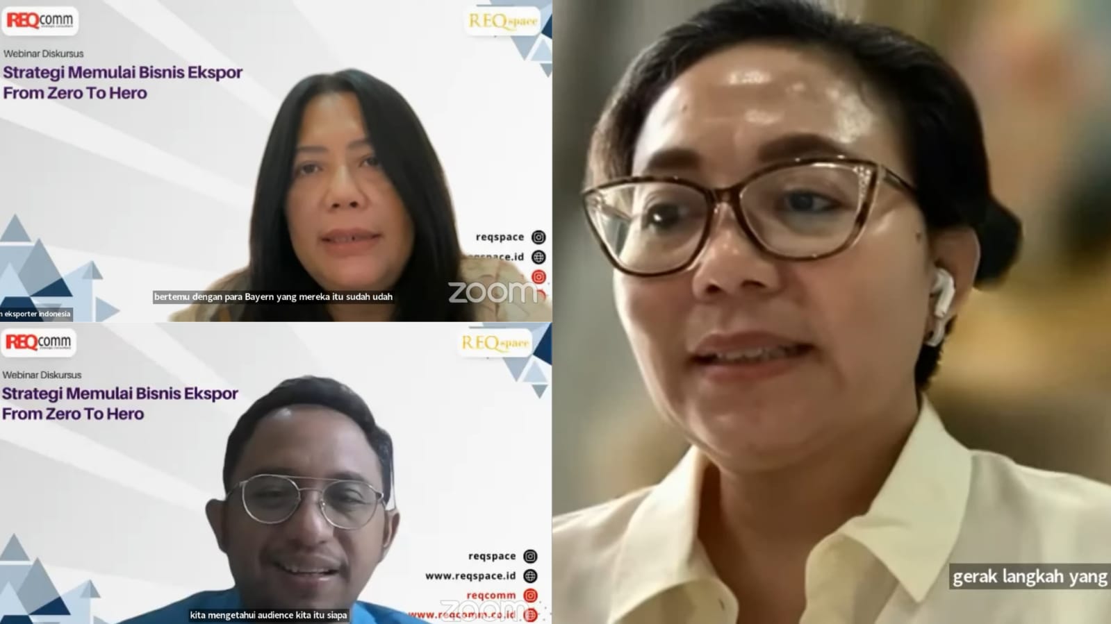 Webinar diskursus Strategi Memulai Bisnis Ekspor from Zero to Hero'