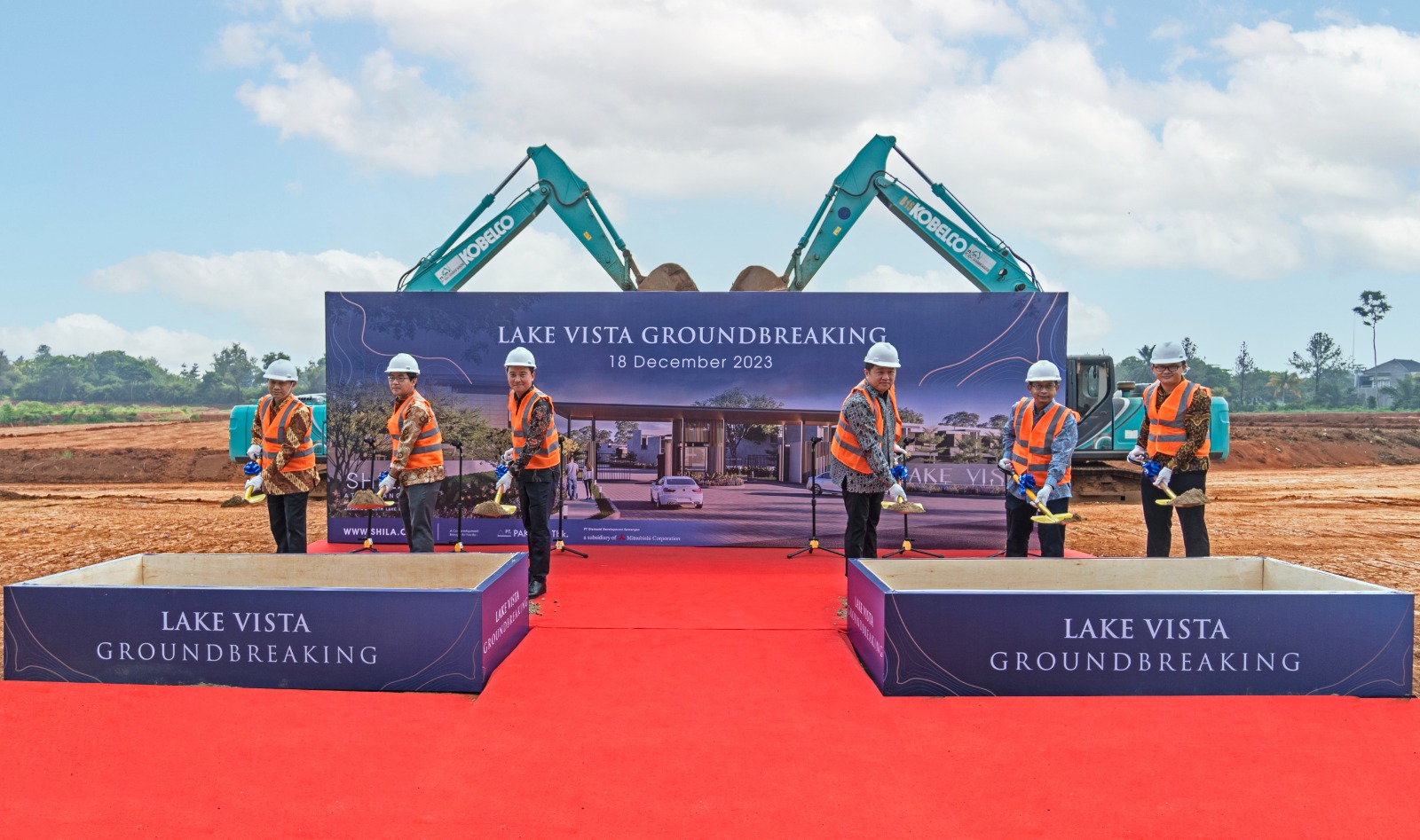  Tahap groundbreaking cluster Lake Vista yang menjadi bagian dari perumahan Lake Series.