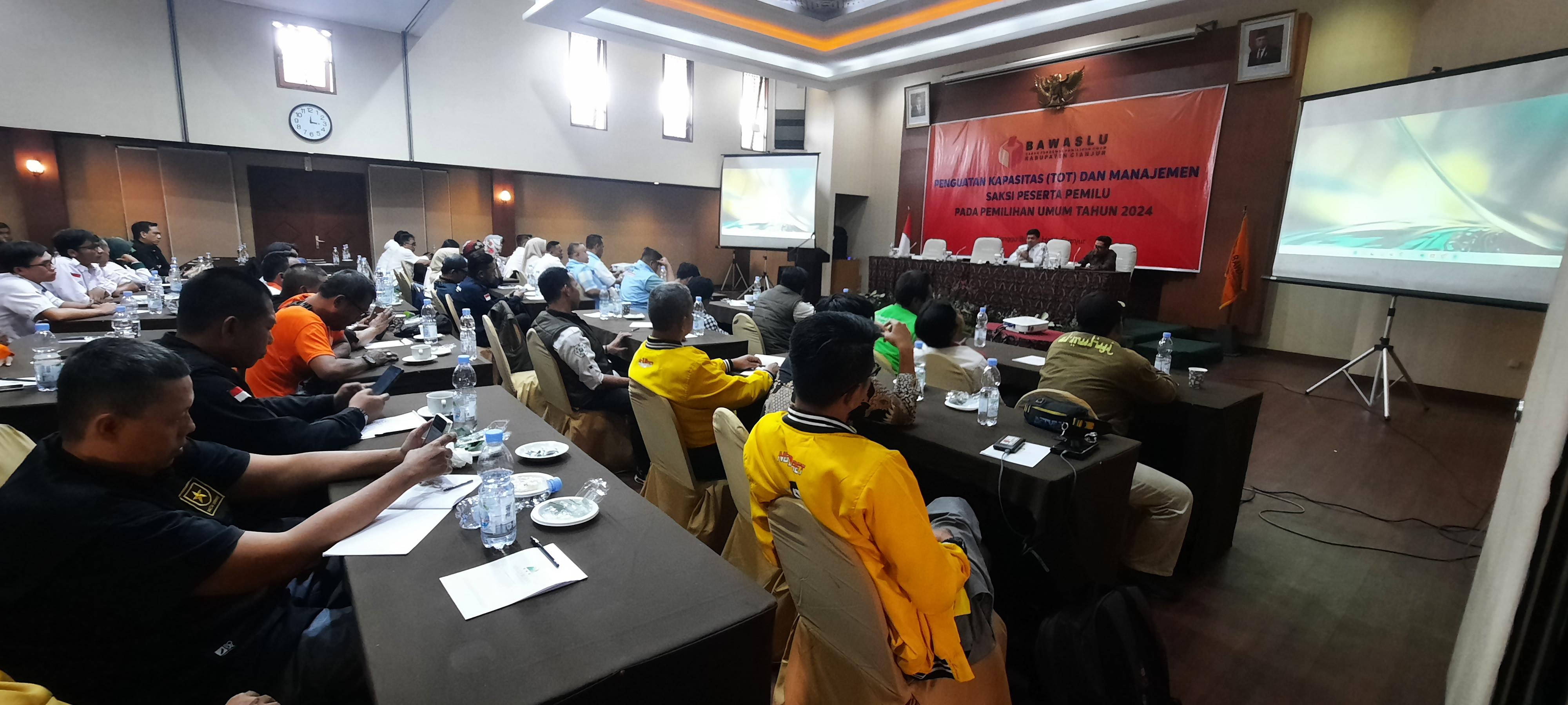 Bawaslu Cianjur Kuatkan Kapasitas Saksi Parpol pada Pemilu 2024