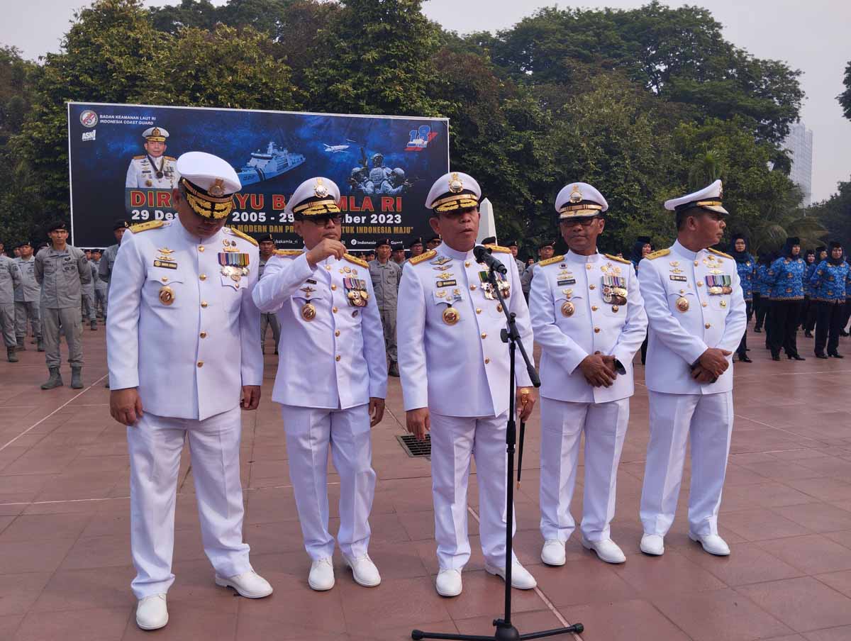 Kepala Bakamla Laksamana Madya Irvansyah mengungkap IKLN berada di skor 56.