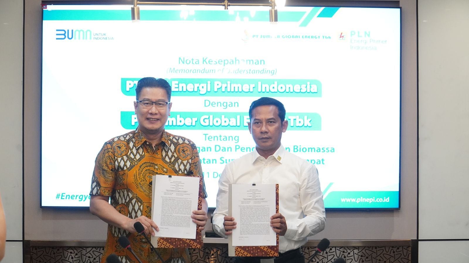PLN EPI Gandeng Sumber Global Energy Olah Residu Pertanian