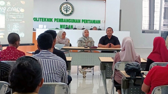 Polbangtan Meda menggelar roasting class untuk para mahasiswa di Medan, Sumatra Utara,