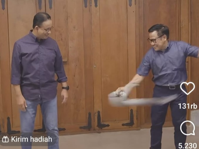 Pasangan capres dan cawapres nomor 1 Anies Baswedan dan Muhaimin Iskandar.