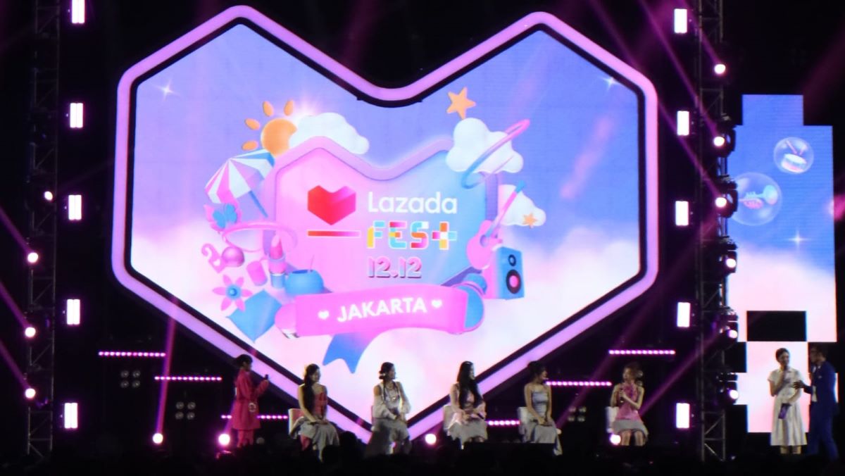 Red Velvet di Lazada Fest 12.12, Indonesia Arena, pada Rabu (13/12) malam.