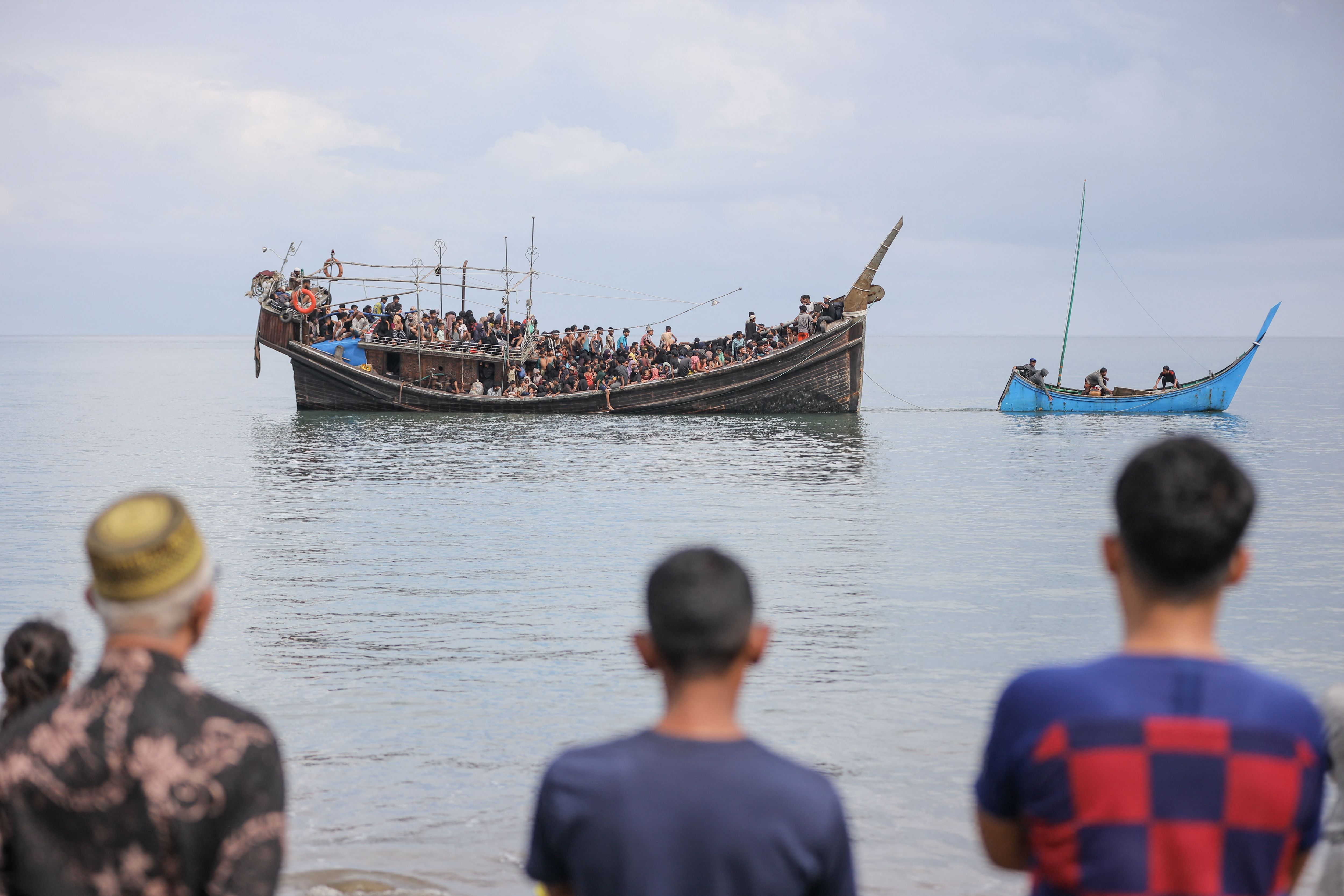 Pengungsi Rohingya di Pineung, Aceh, Kamis (16/11).