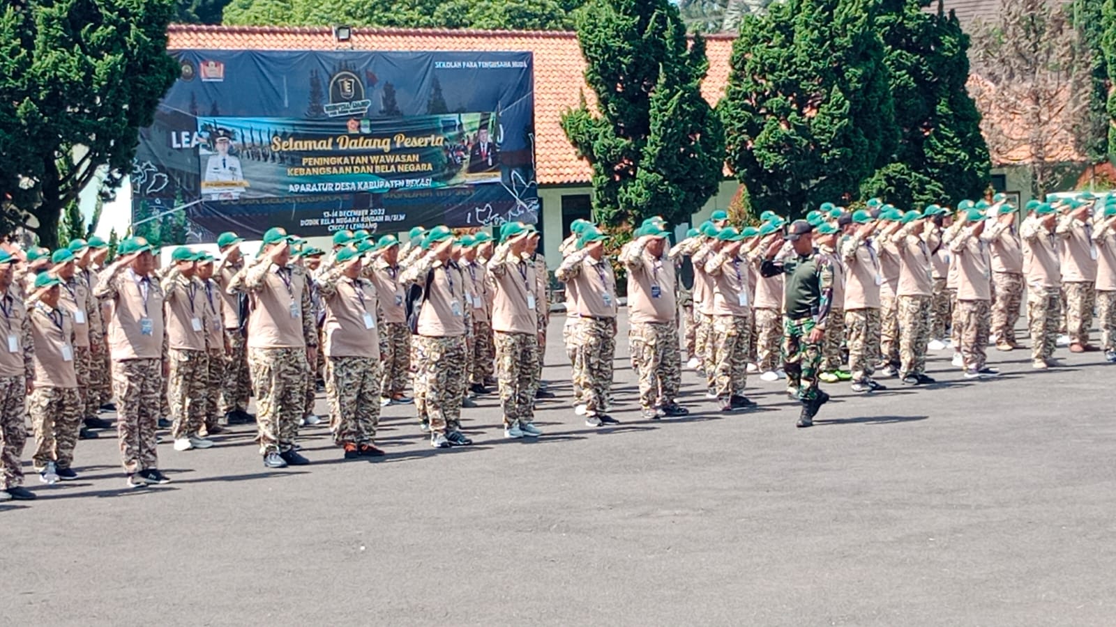 Perangkat Desa se-Bekasi Ikuti Bimbingan Teknis dan Bela Negara di Lembang
