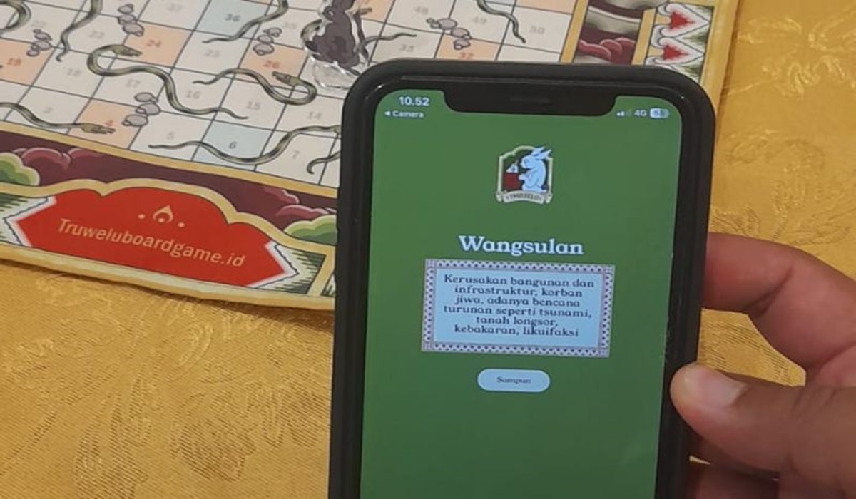 Mainan Truwelu diakses di sebuah ponsel