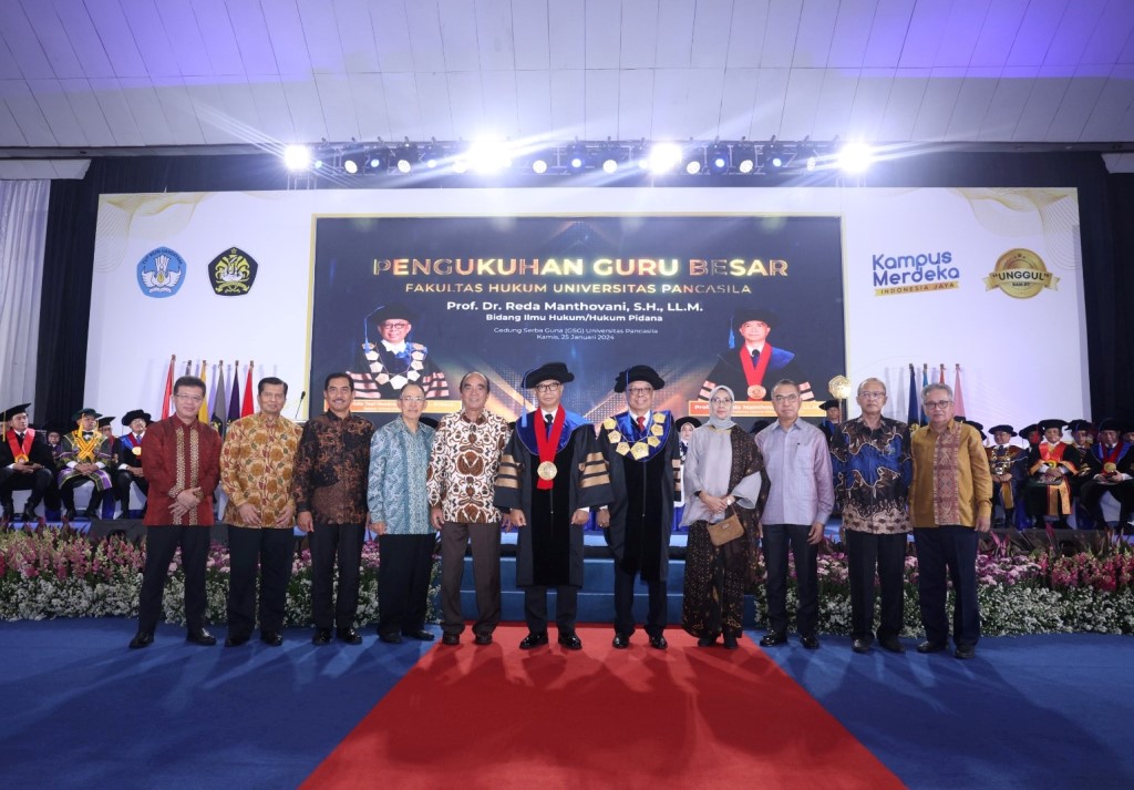 Universitas Pancasila (UP) mengukuhkan Prof Dr Reda Manthovani sebagai guru besar bidang hukum pidana fakultas hukum. 