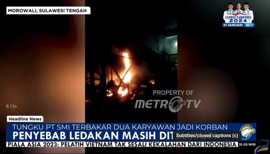 Kebakaran tungku PT SMI