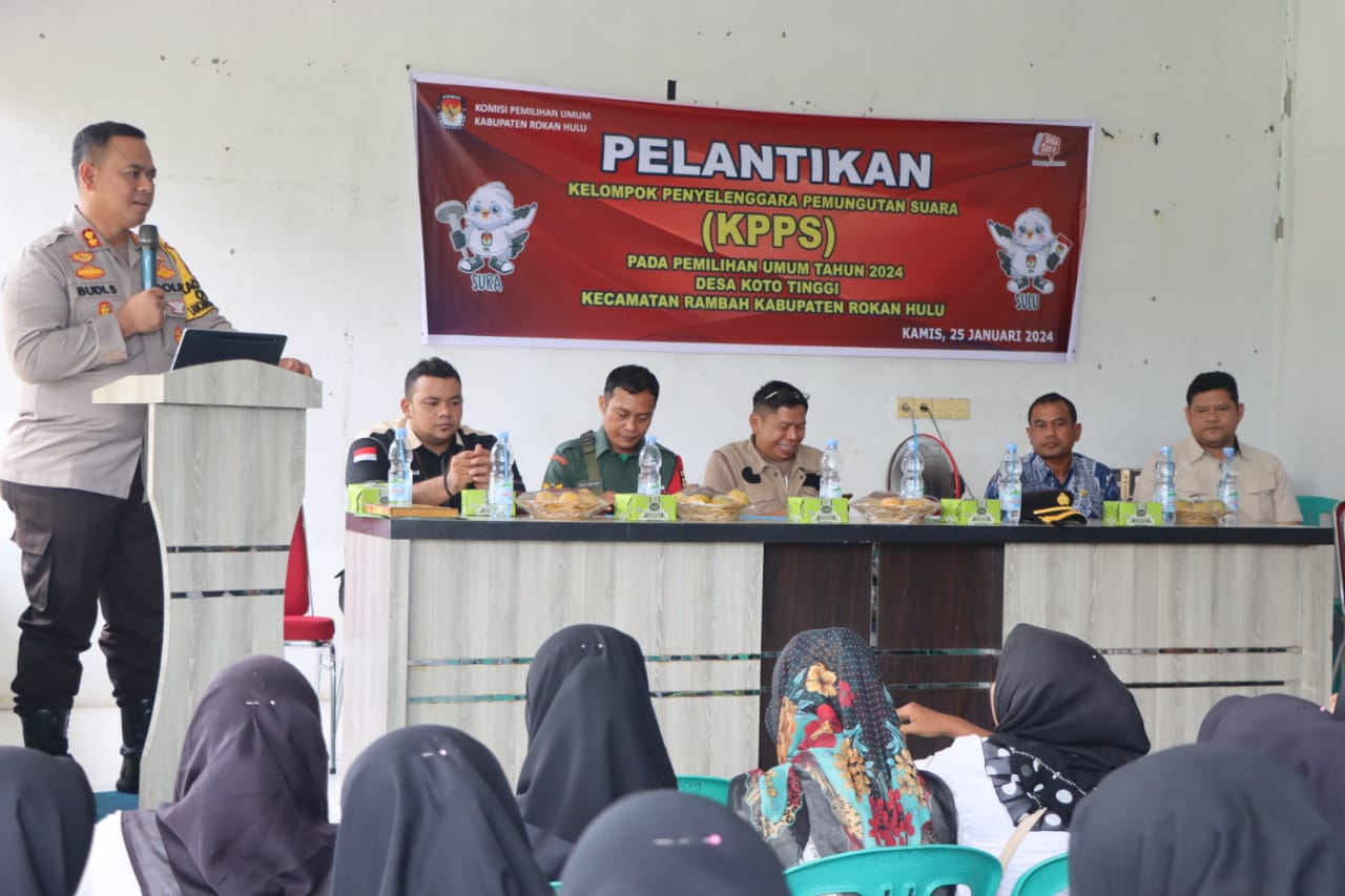 Kapolres Rokan Hulu Berharap Petugas KPPS Bisa Jaga Netralitas