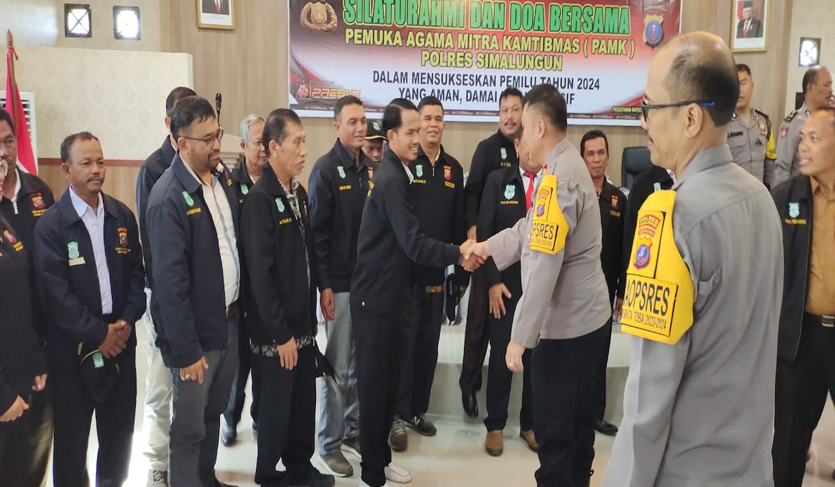 Ciptakan Pemilu Damai,  Polres Simalungun Gelar Doa Bersama dengan Pemuka Agama