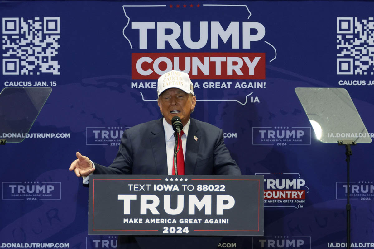 Trump Jumawa Hadapi Pemilihan di Iowa