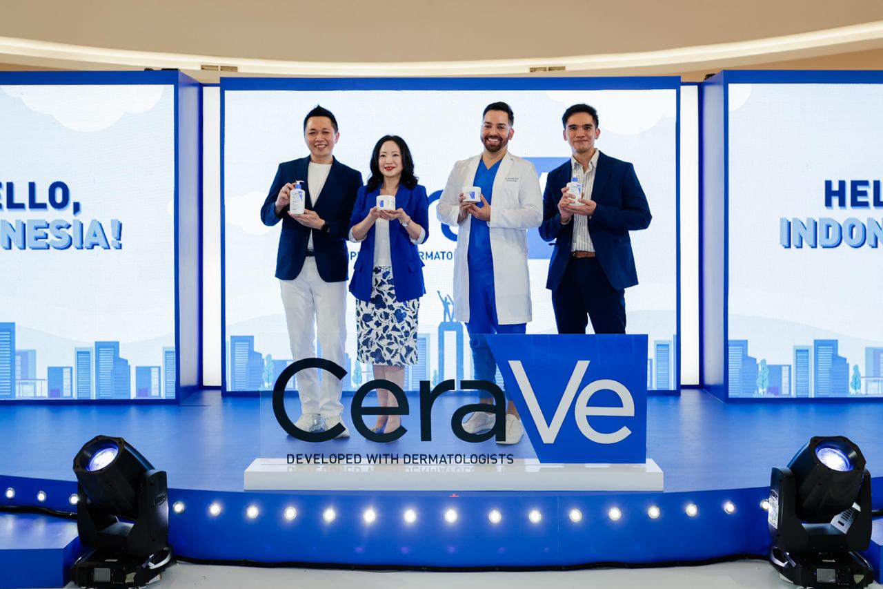 Acara peluncuran produk perawatan kulit Cerave dari L’Oréal Dermatological Beauty di di Mall Senayan City, Jakarta. Jumat (26/1/2024).