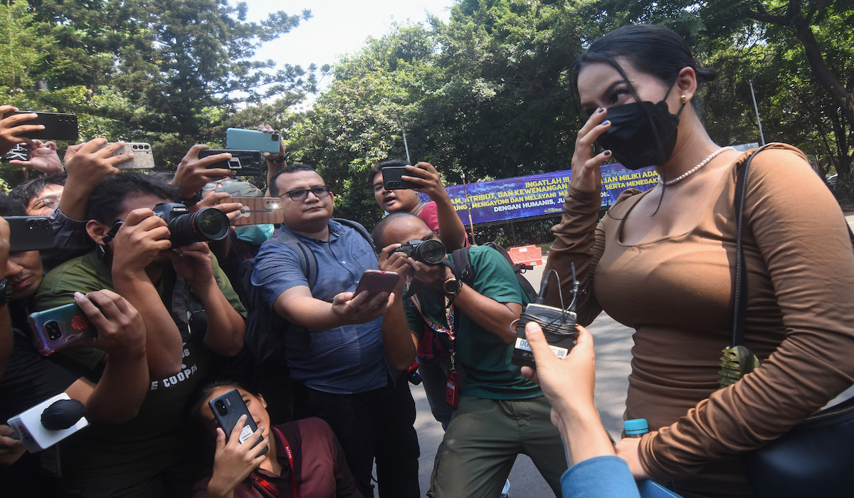 Francisca Candra Novitasari atau Siskaeee usai menjalani pemeriksaan beberapa waktu lalu.