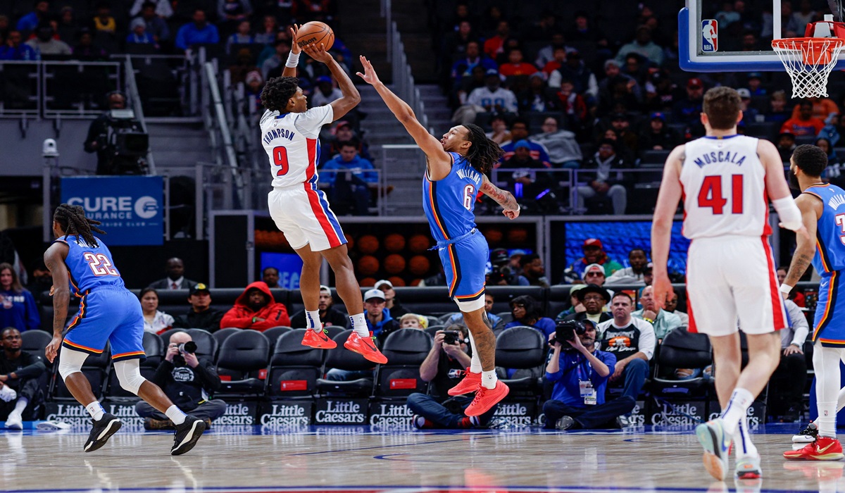 Laga NBA antara Detroit Pistons dan Oklahoma City Thunder