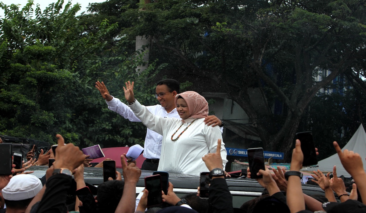 Anies Baswedan menggelar kampanye akbar di Banda Aceh, Aceh