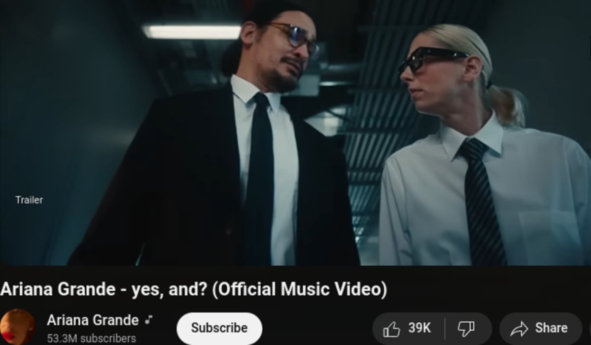 Trailer video musik lagu terbaru Ariana Grande, 'Yes and?'
