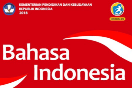 Buku pelajaran Bahasa Indonesia.