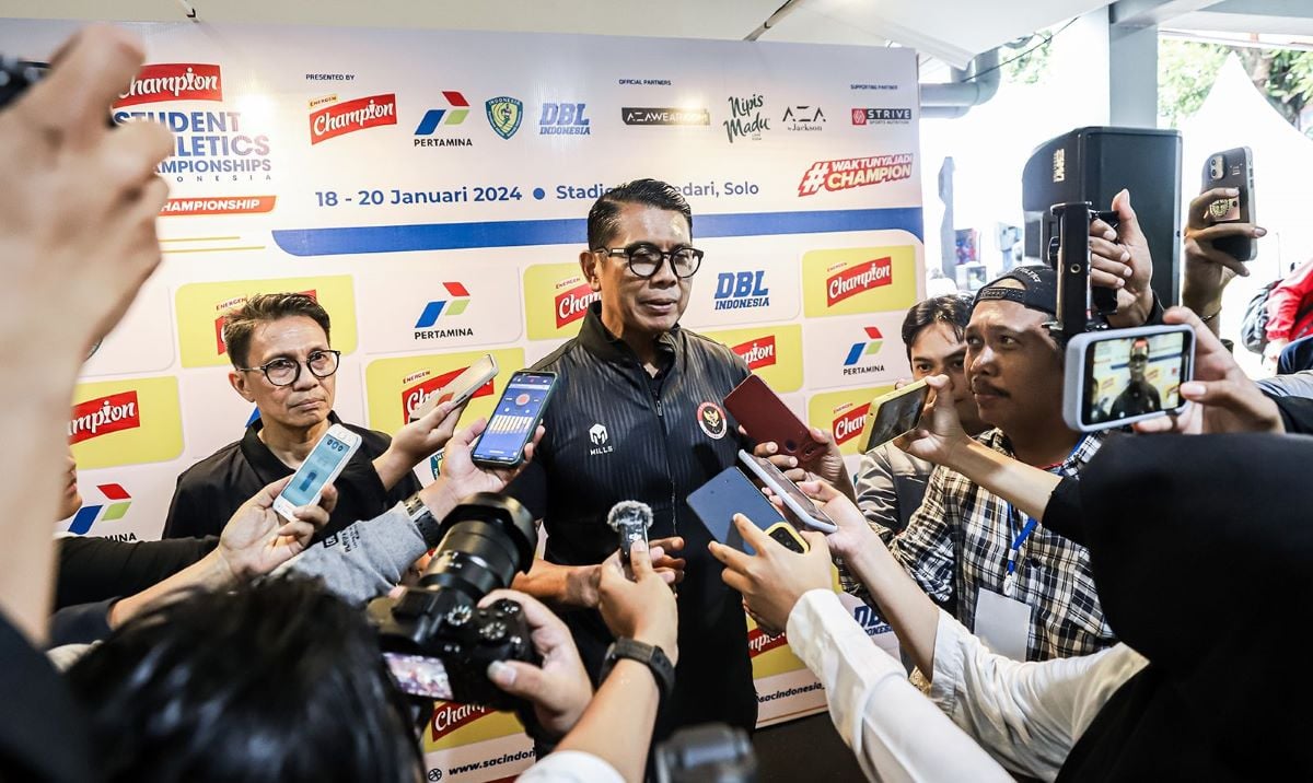 Deputi Pembudayaan Olahraga Rudi Sufahriadi memberi keterangan pers terkait Energen SAC Championship Indonesia.