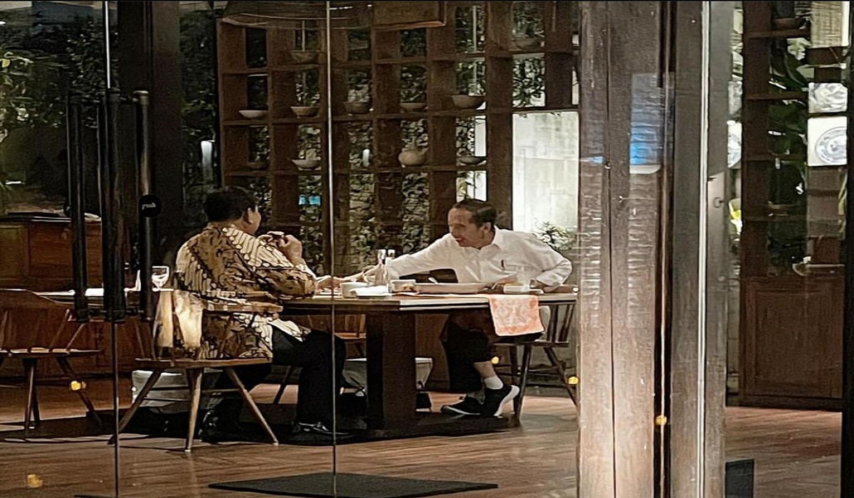 Presiden Joko Widodo makan malam bersama capres nomor urut 2 Prabowo Subianto