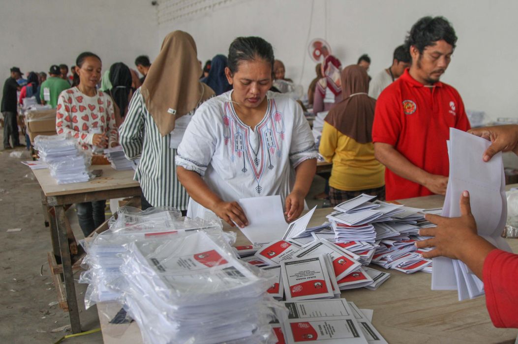 Ilustrasi surat suara KPU