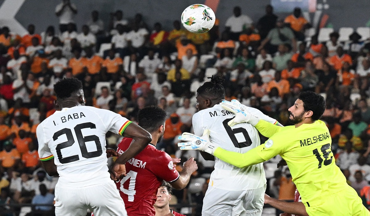 Laga Piala Afrika antara timnas Mesri dan timnas Ghana