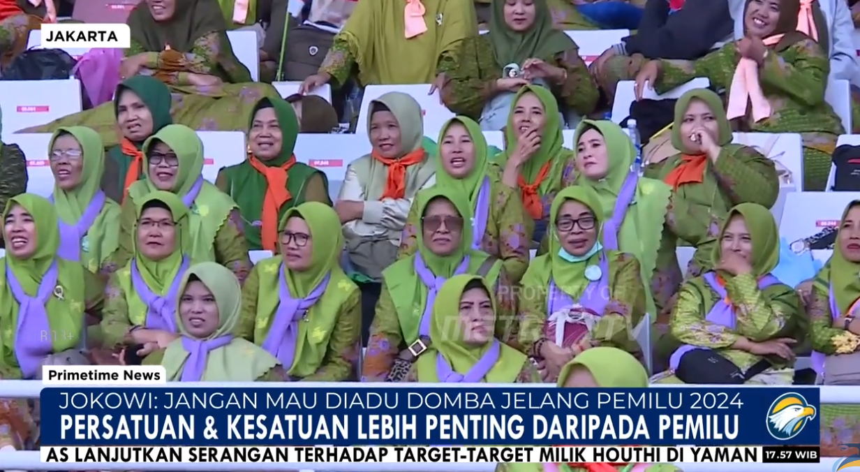 Puncak perayaan Hari Lahir (Harlah) ke-78 Muslimat Nahdlatul Ulama (NU) di Stadion Utama Gelora Bung Karno,