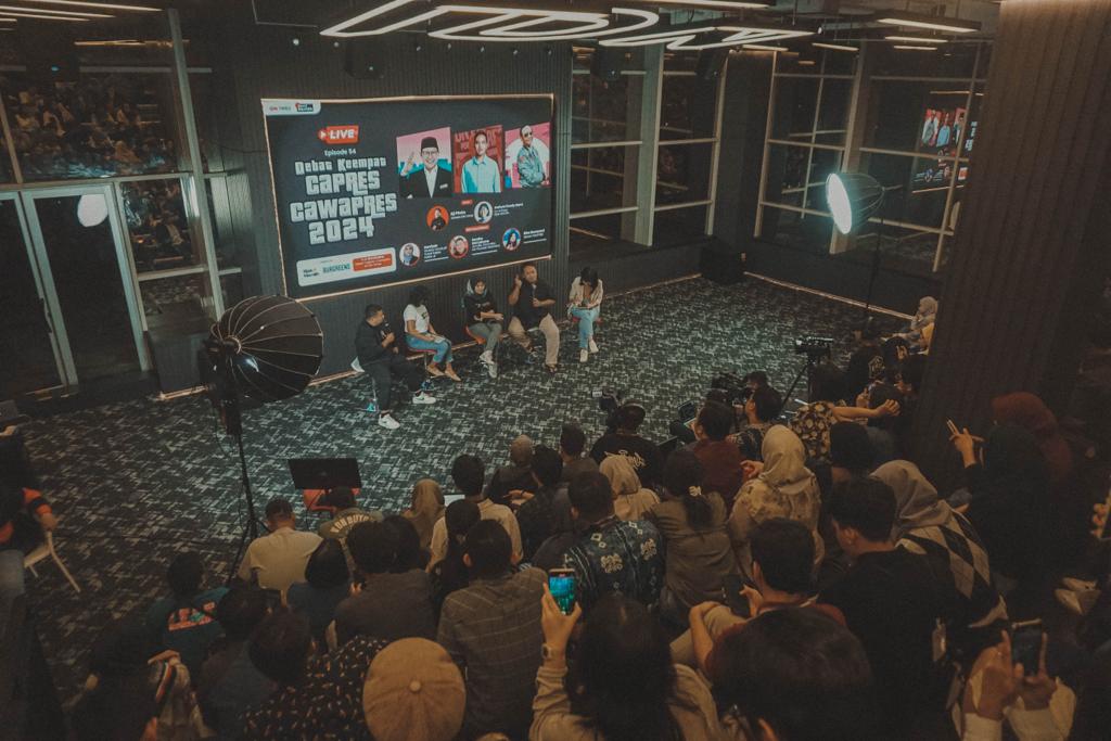 Acara Nonton Bareng Debat Cawapres yang digelar GenZ Memilih, Pilahpilih.id dan Bijak Memilih di Jakarta, Senin (22/1/2024).